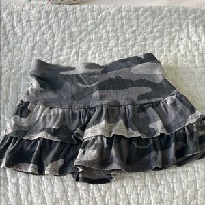 Justice Gray Camo Ruffle Skirt